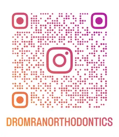 QR code linking to @dromranorthodontics on Instagram